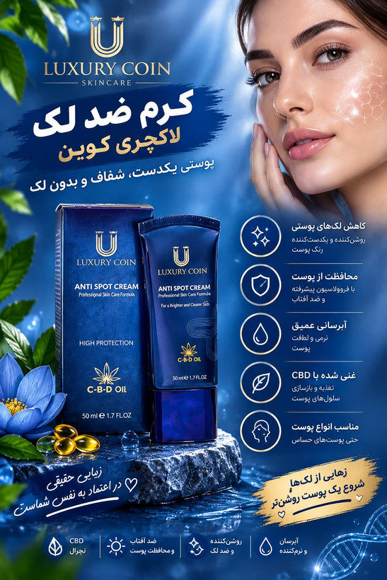 کرم ضدلک لاکچری کوین از بردن لک و اکنه و جای جوش و لک قهوه ایی